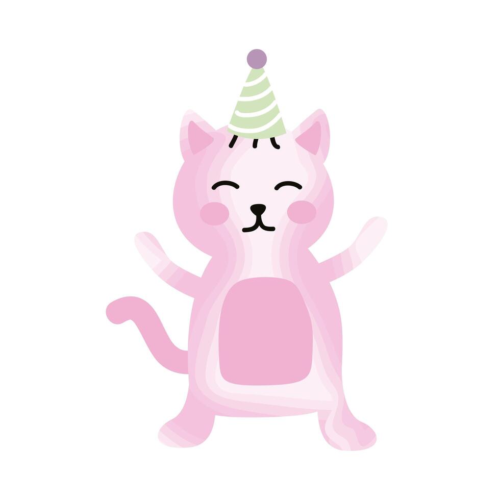 little cat mascot vector