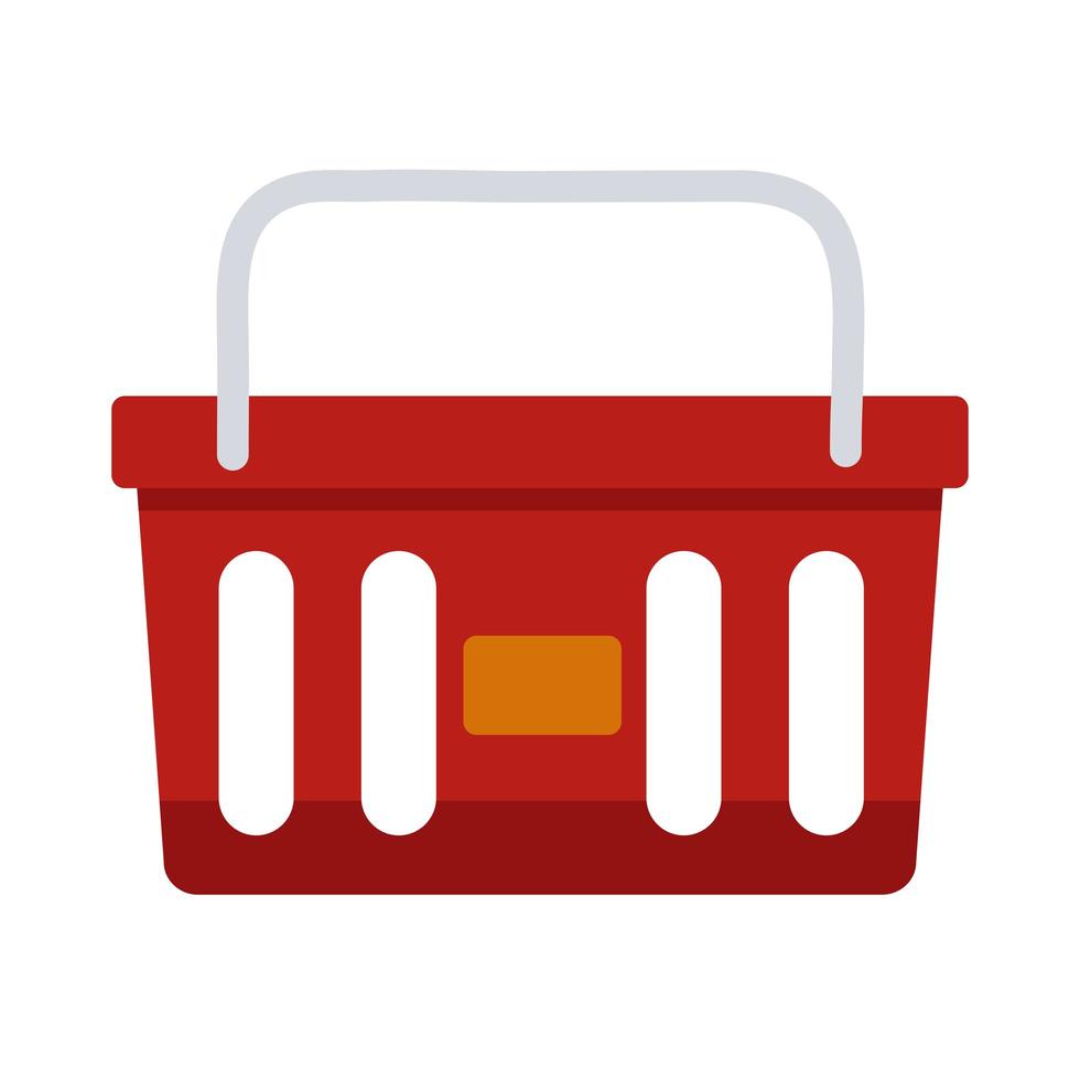 shopping plastic basket vector