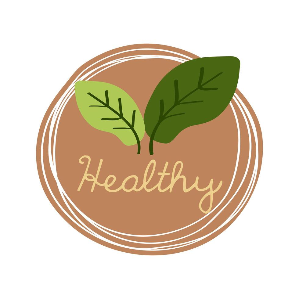 healthy label product vector