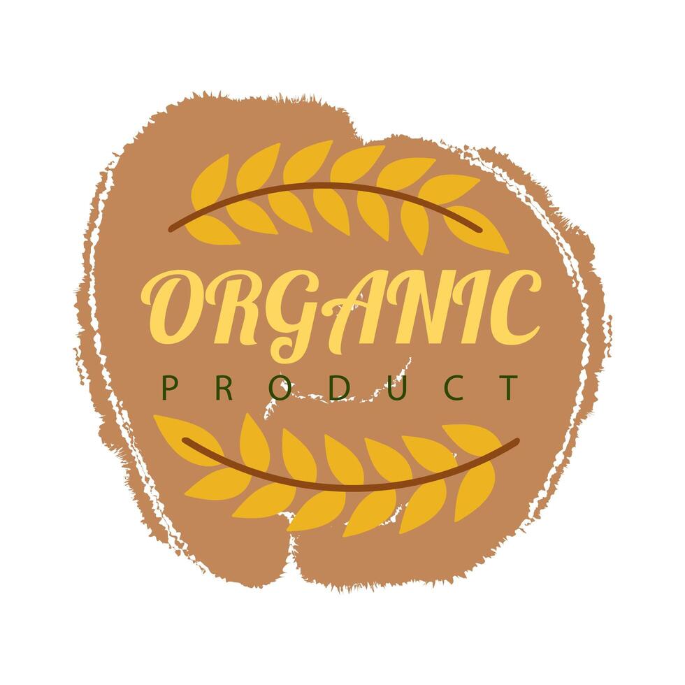 organic product label vector