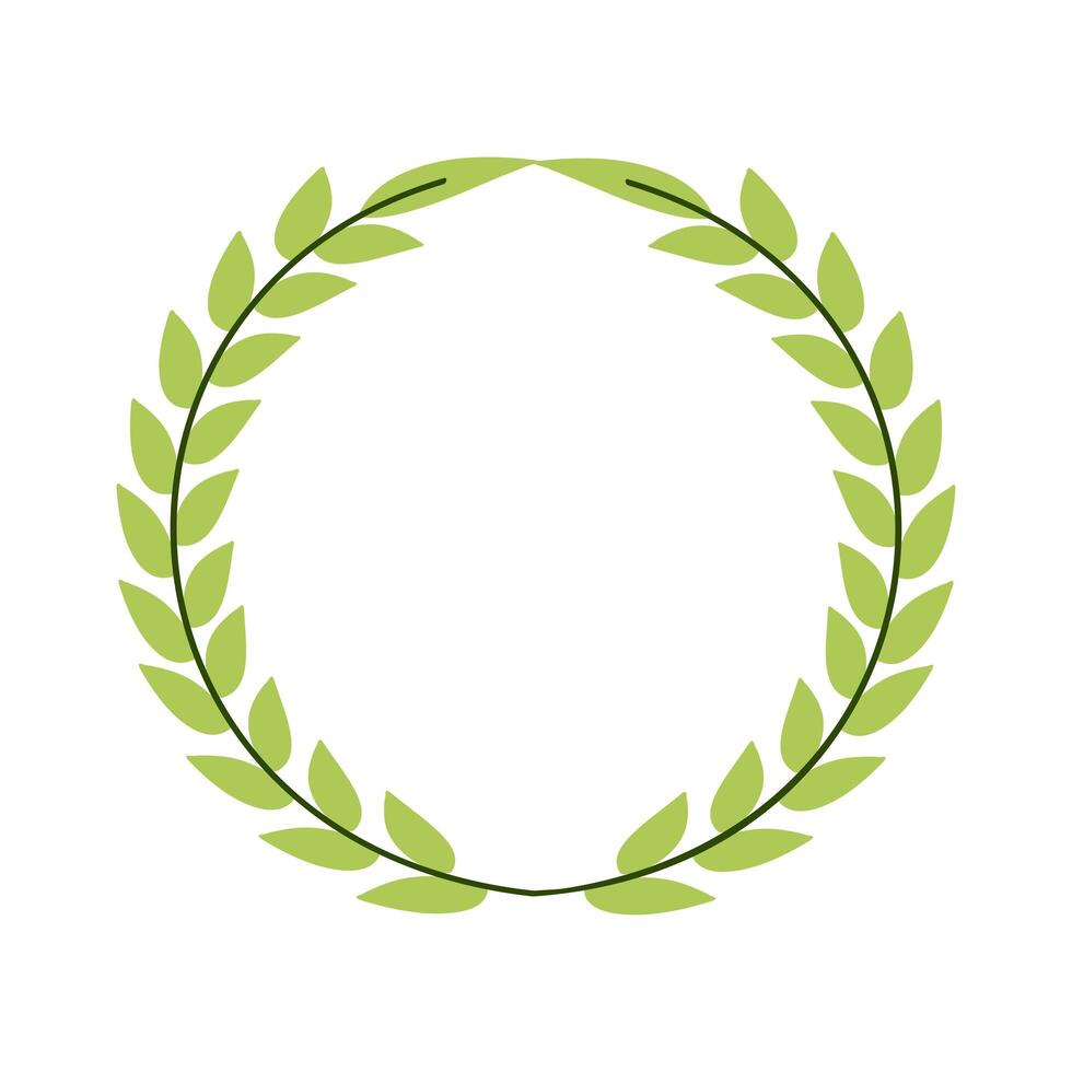 green wreath crown vector