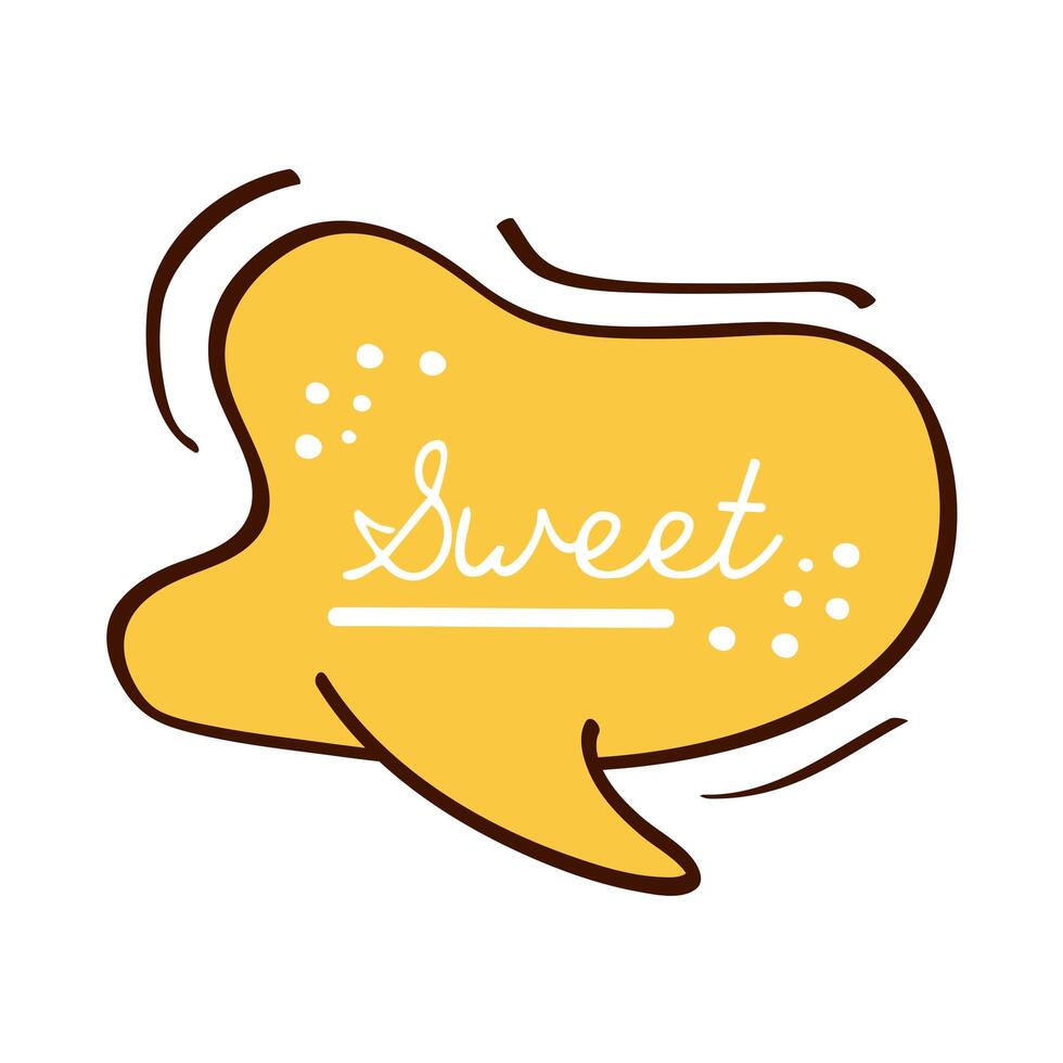 text balloon sweet vector