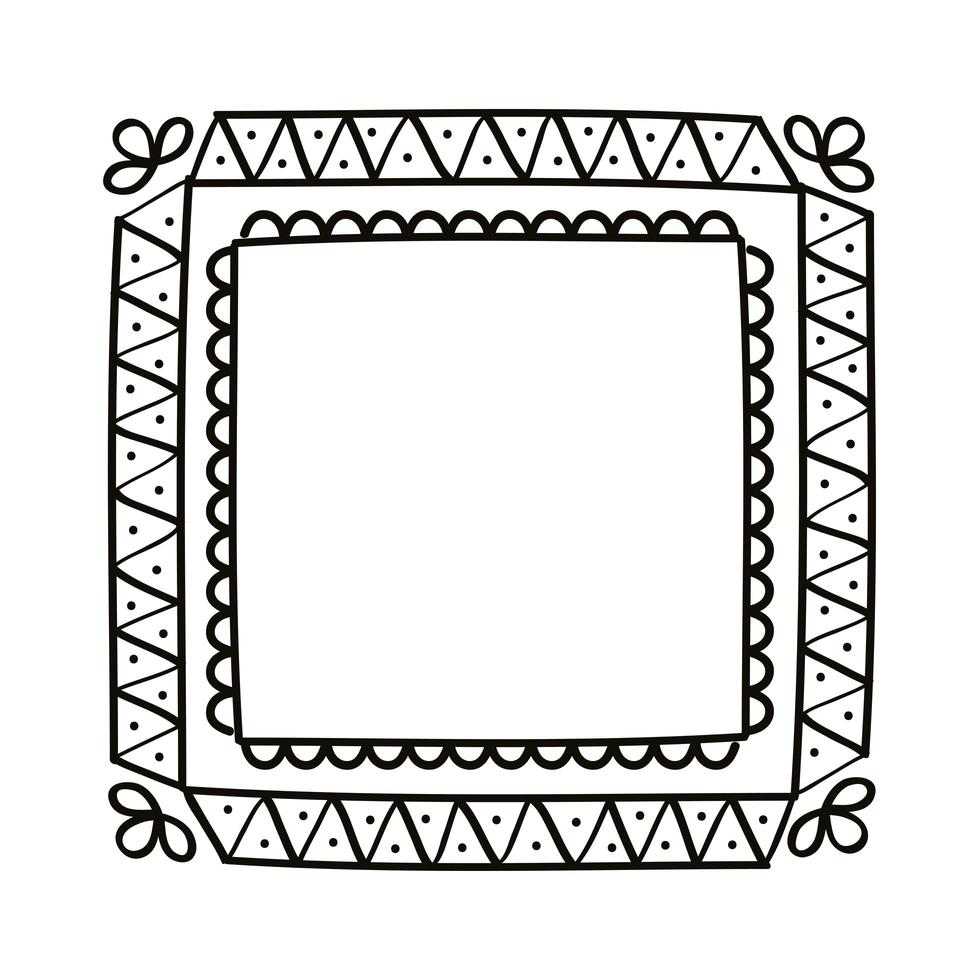 square form draw frame vector