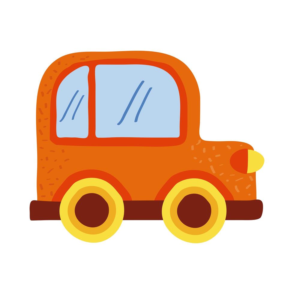 cute orange car vector