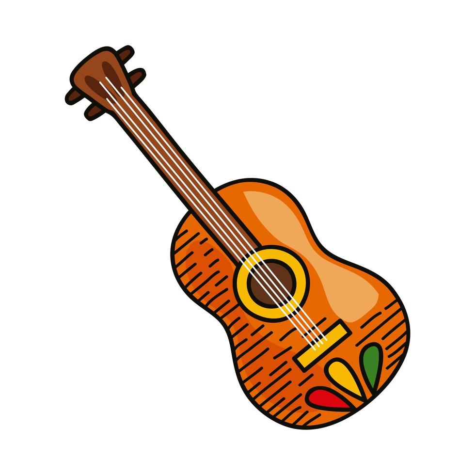 instrumento musical de guitarra vector