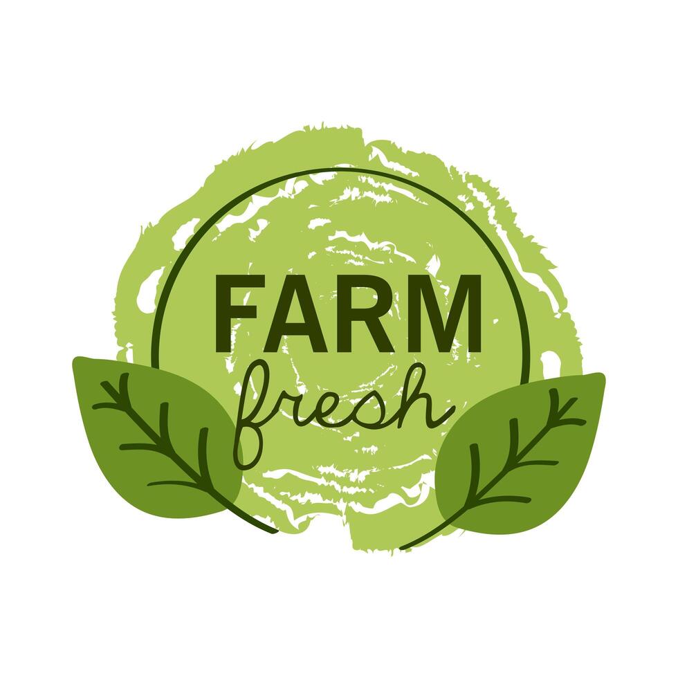 farm fresh label vector