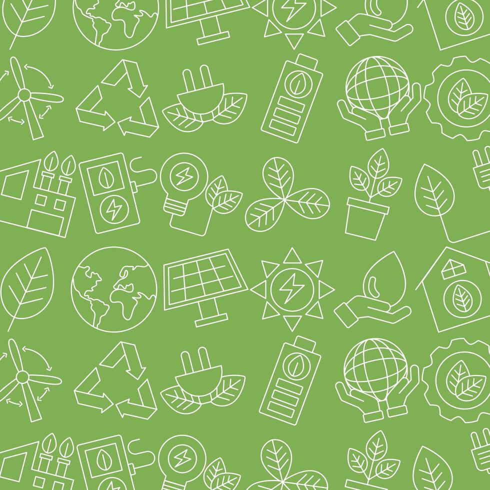 bioenergy green pattern vector