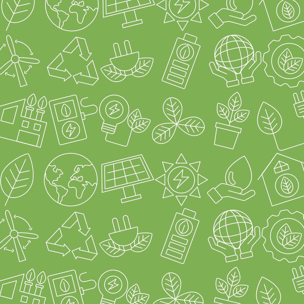 bioenergy green pattern vector