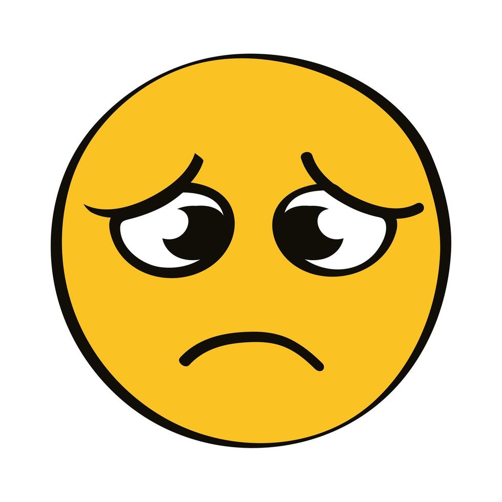 sad emoji character vector