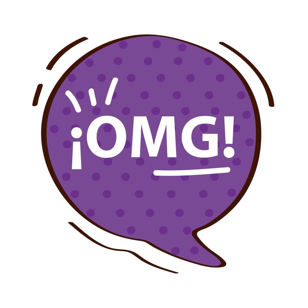 text balloon omg vector