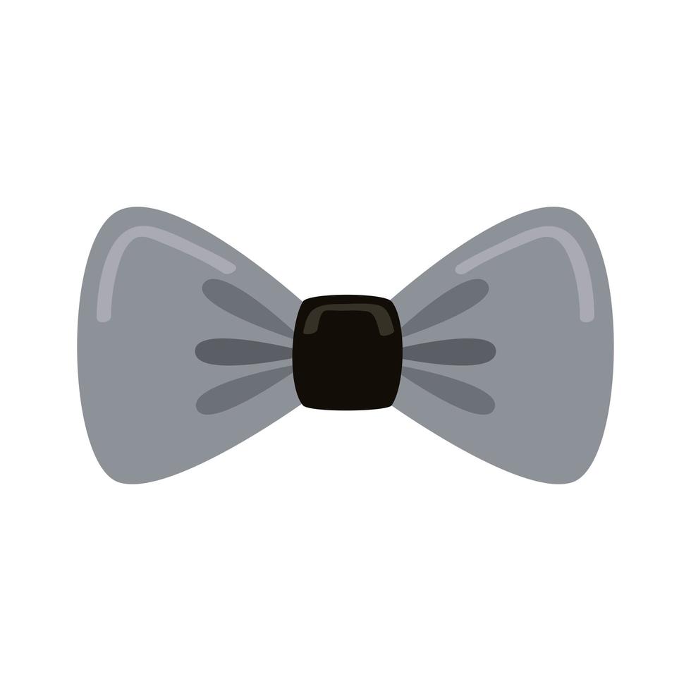 gray bowtie accessory vector