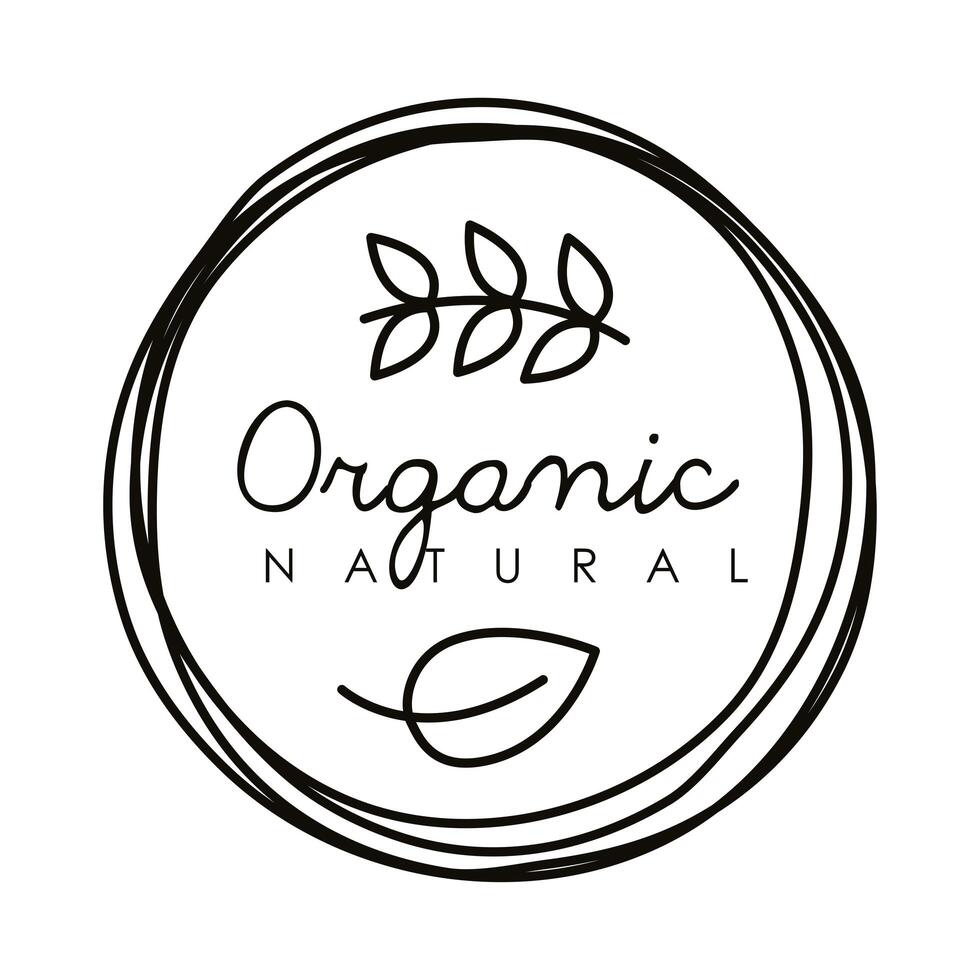 organic natural seal vector