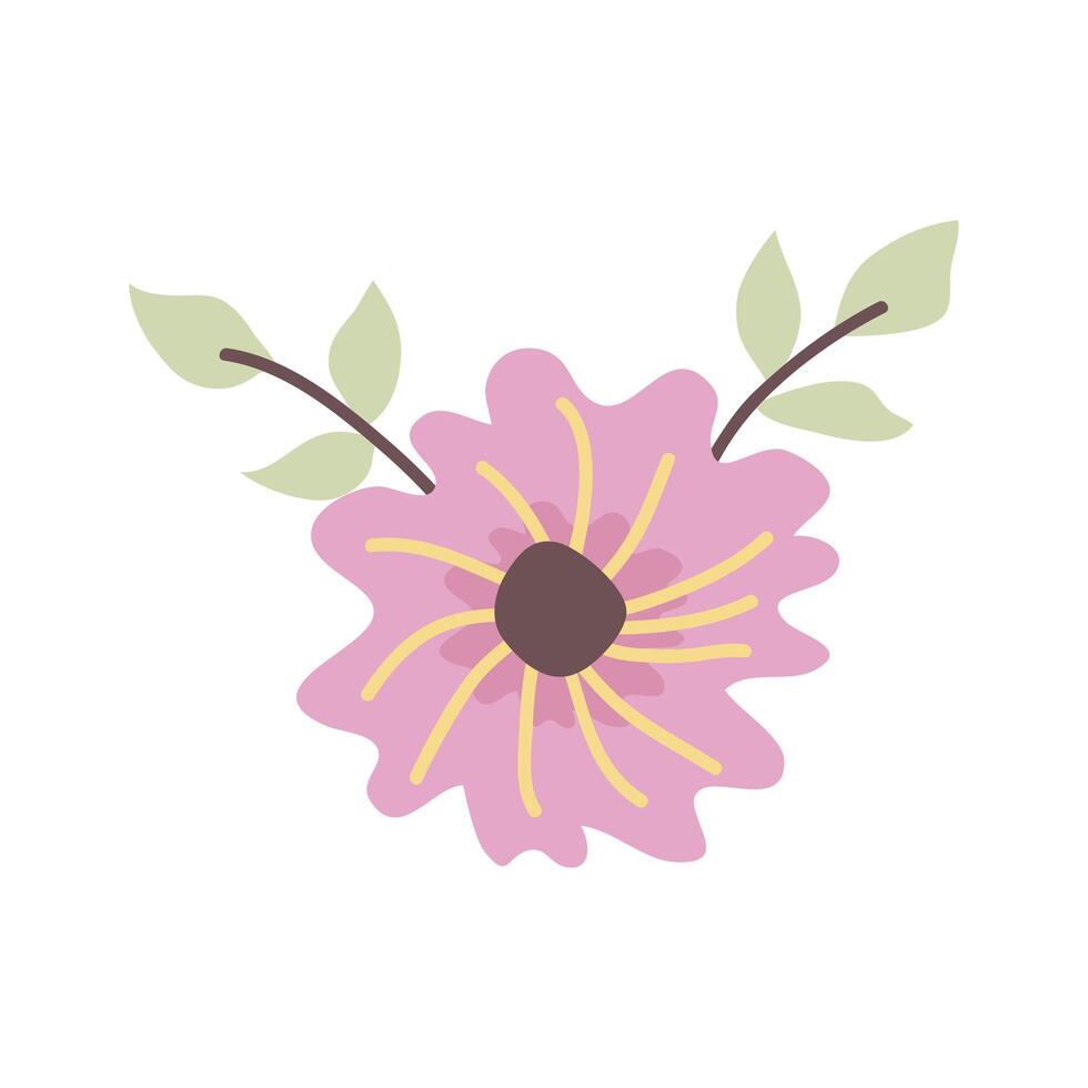 cute pink flower vector