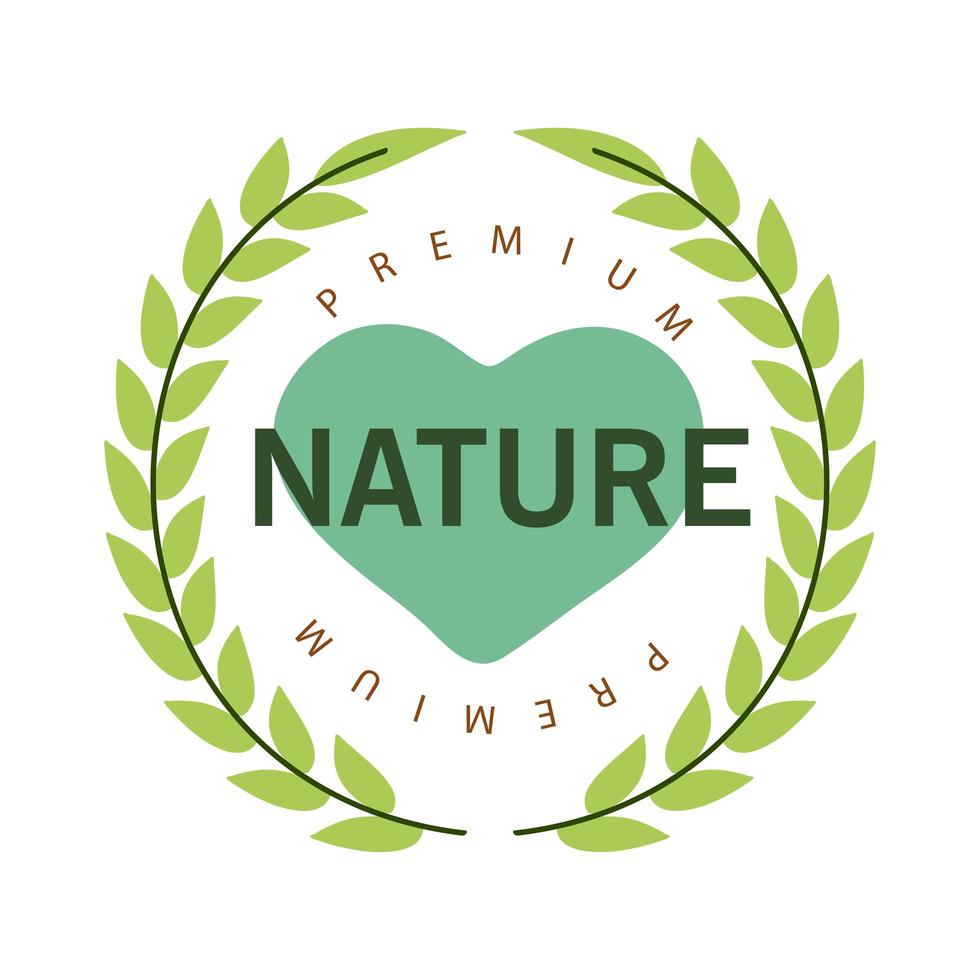 premiun nature label vector