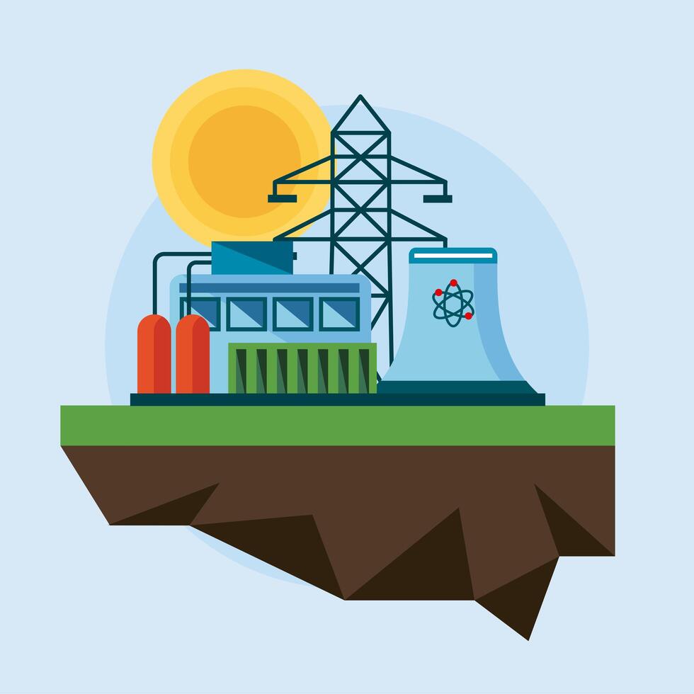 clean energy scene vector