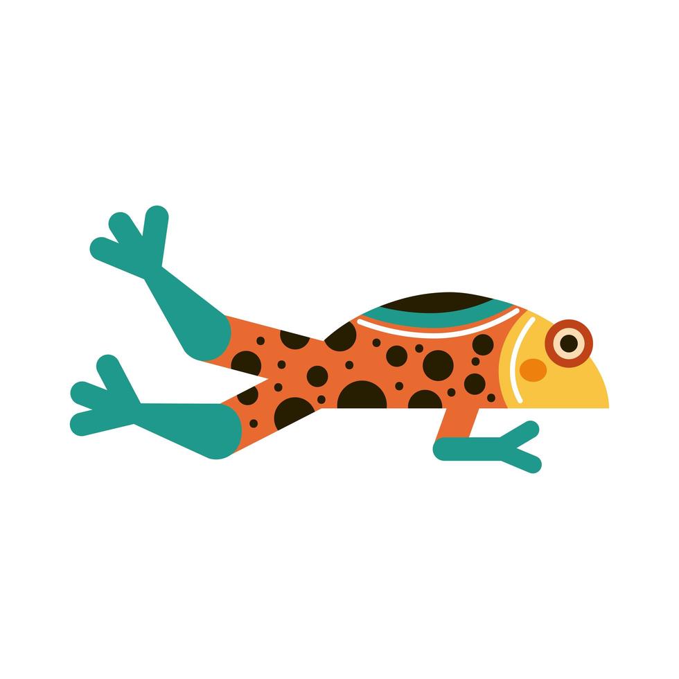 cute toad amphibian vector