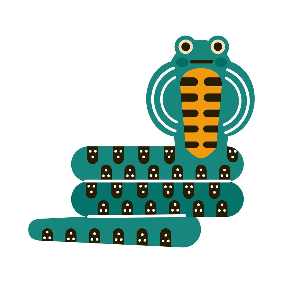 cute snake amphibian vector