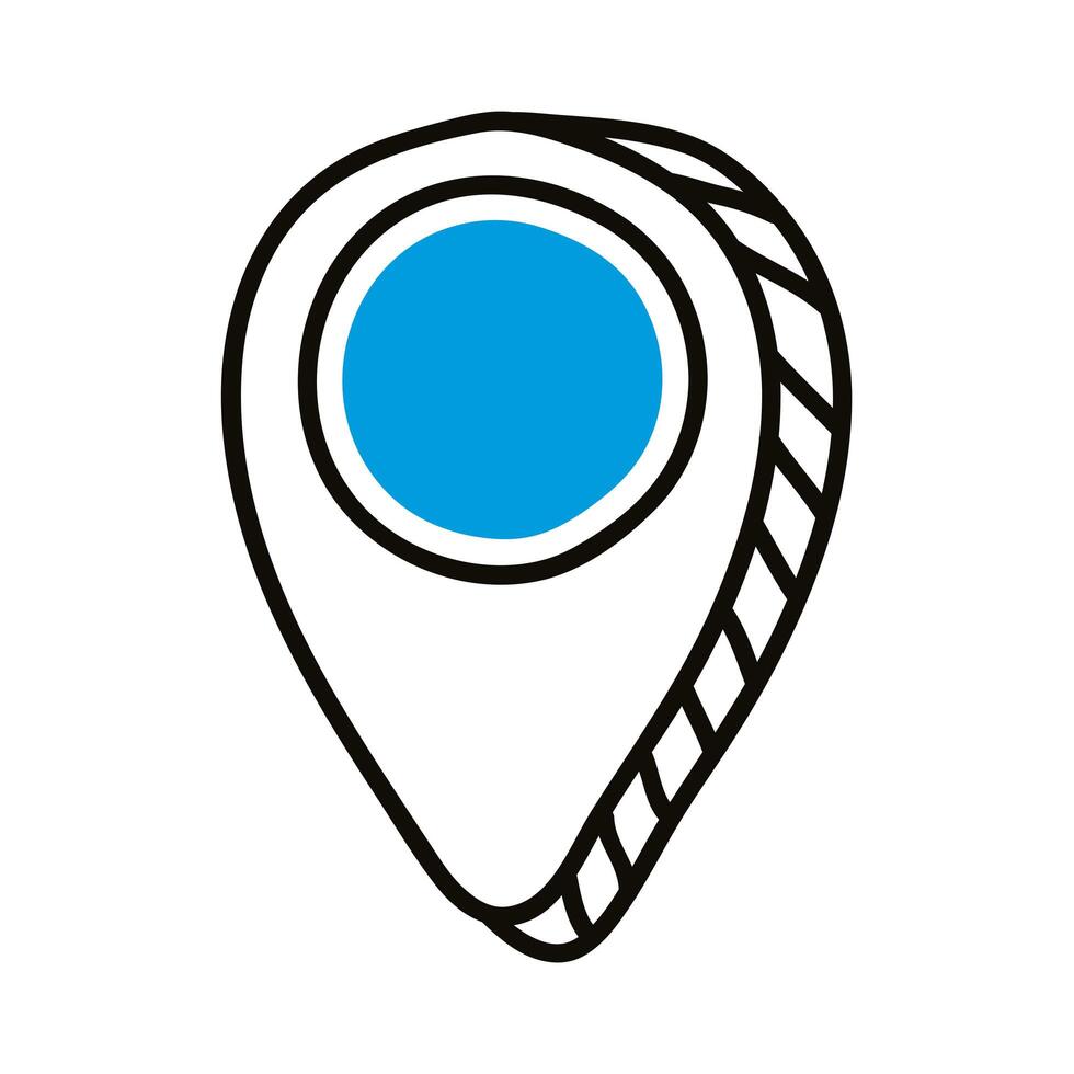 pin doodle style vector