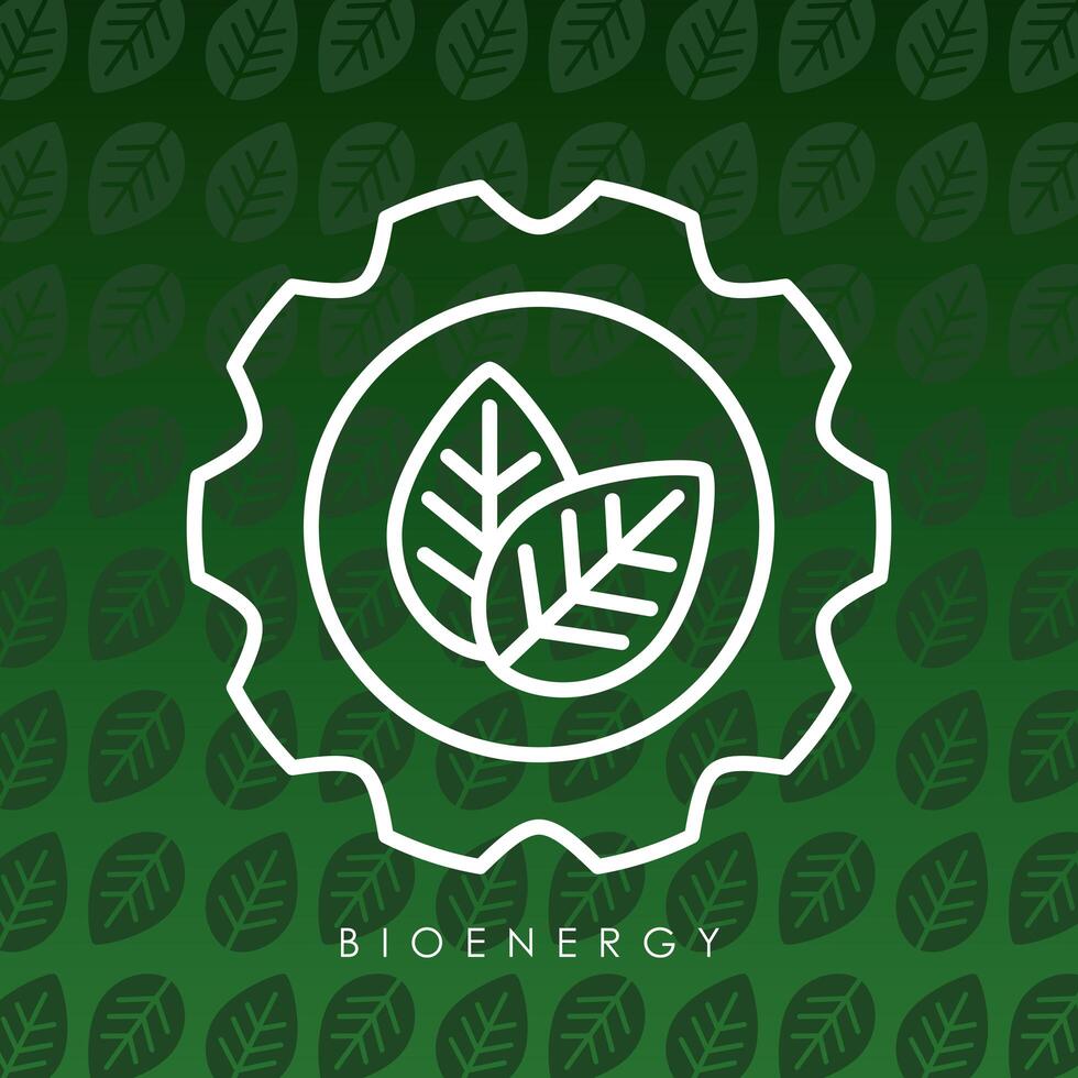 gear with leafs vector