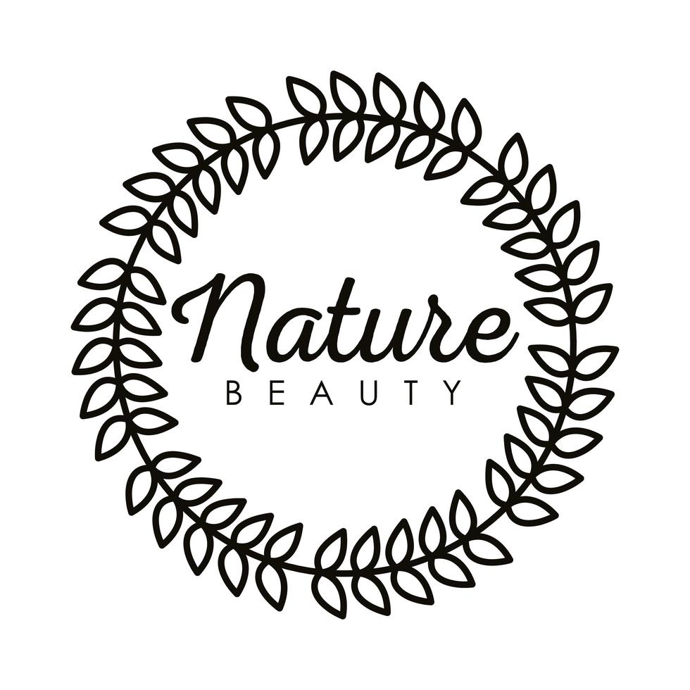 nature beauty label vector