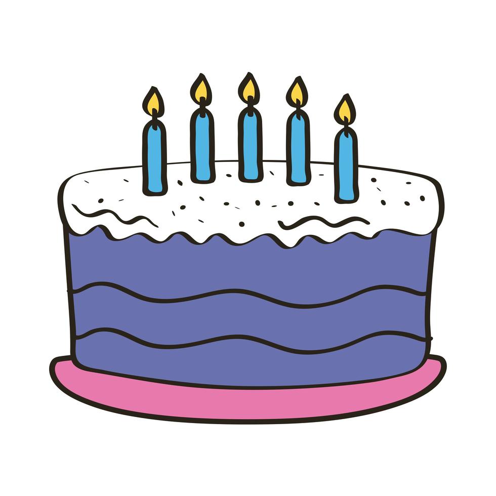 happy birthday cake vector
