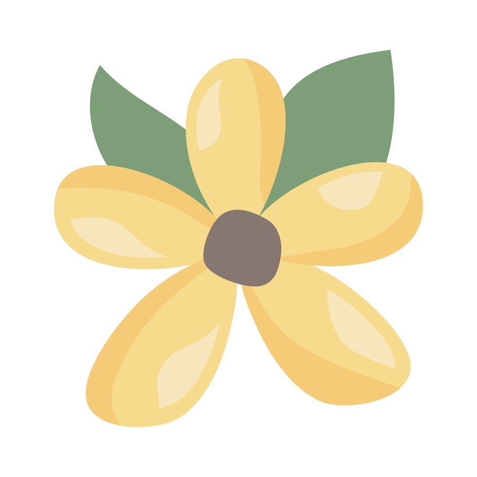 cute yellow flower vector