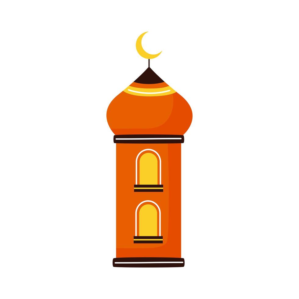 torre del templo eid mubarak vector