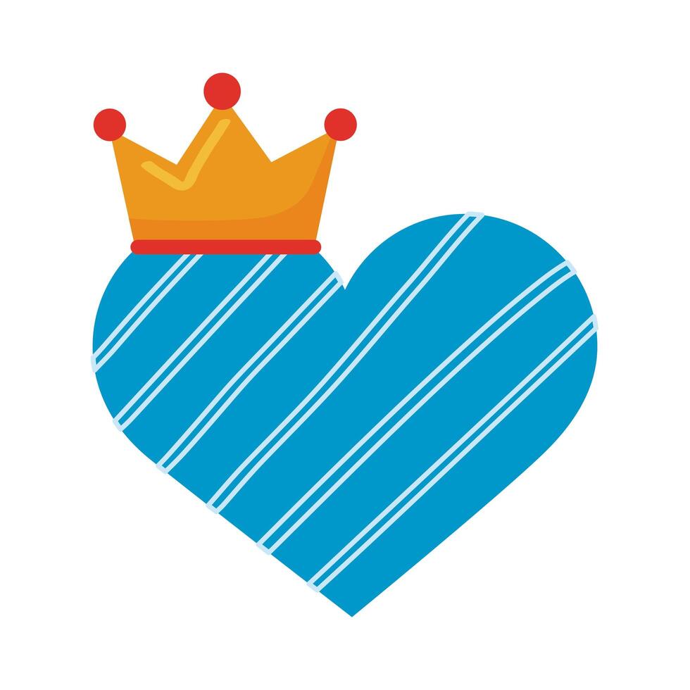 heart with crown vector