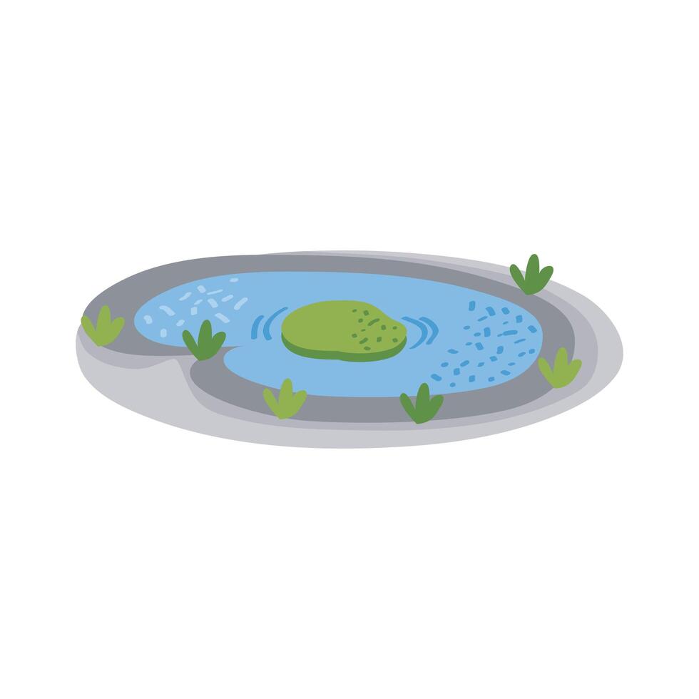 cute little pond vector