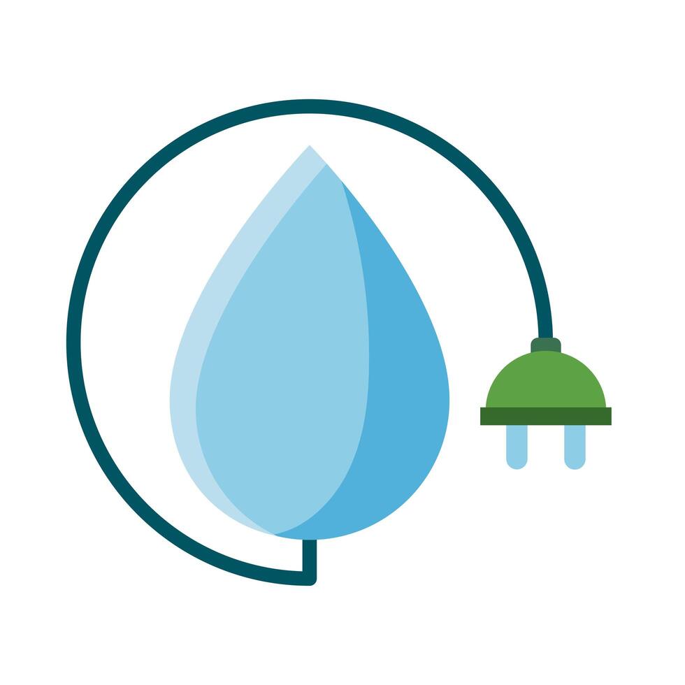 water drop and plug vector