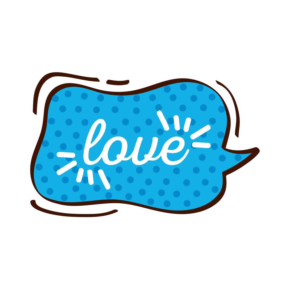 text balloon love vector