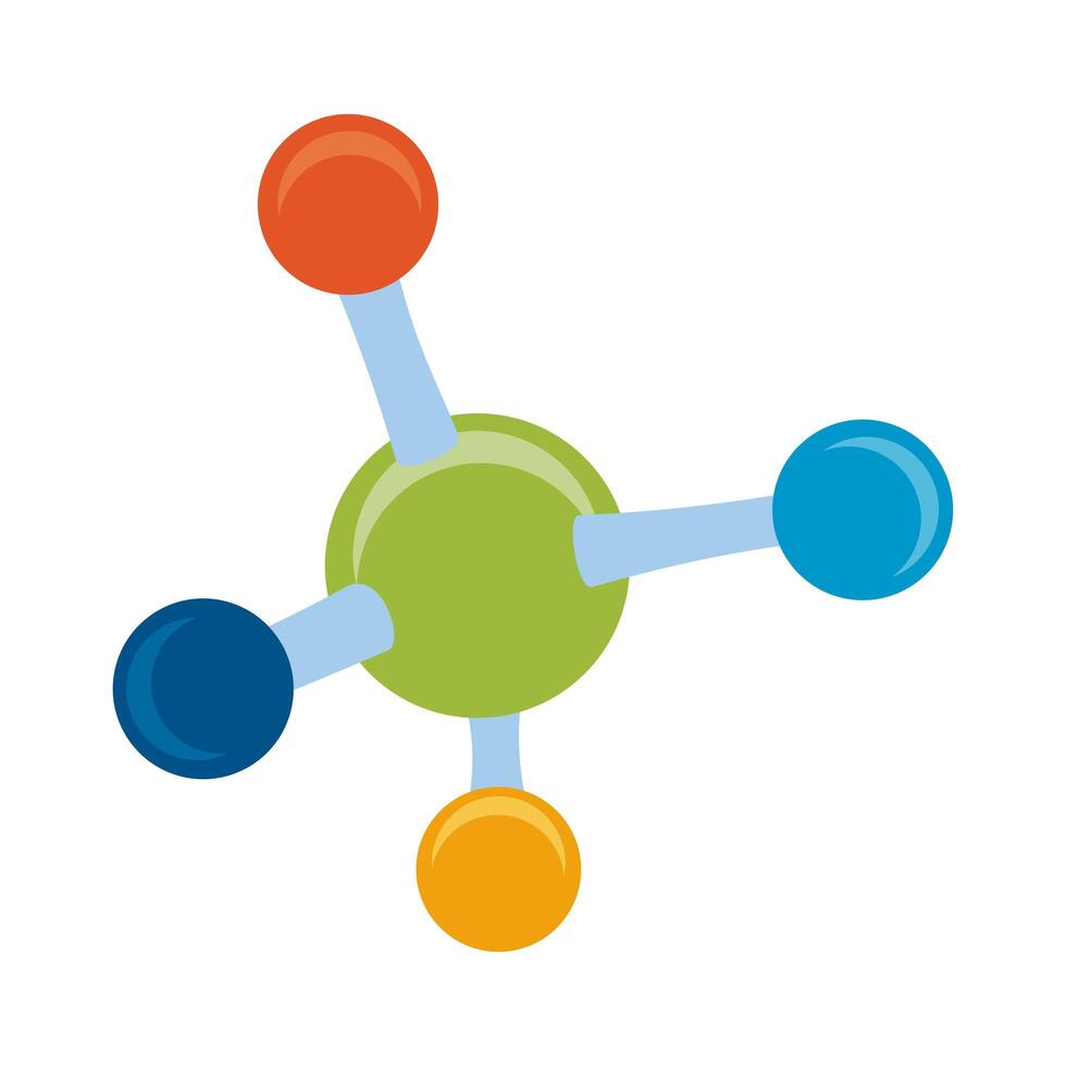 molecule structure icon vector