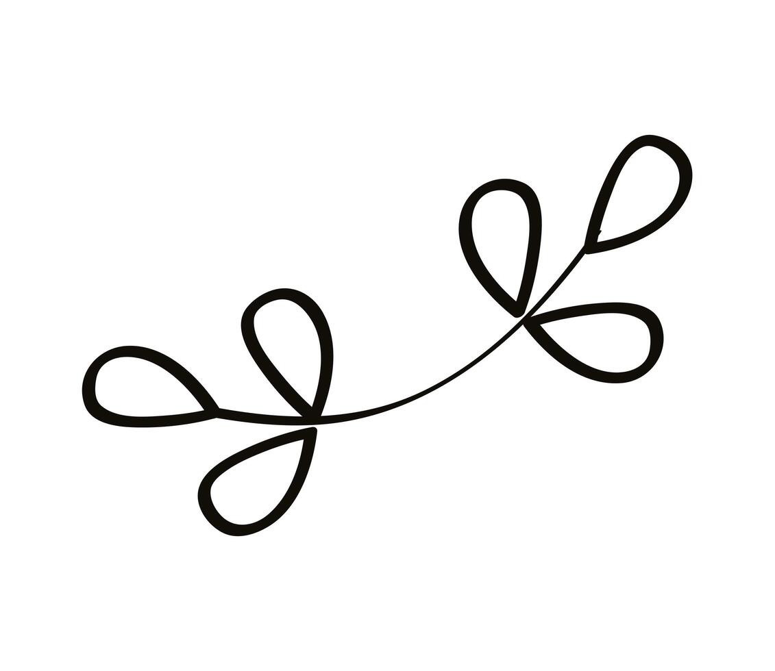 leafs frame drawn vector