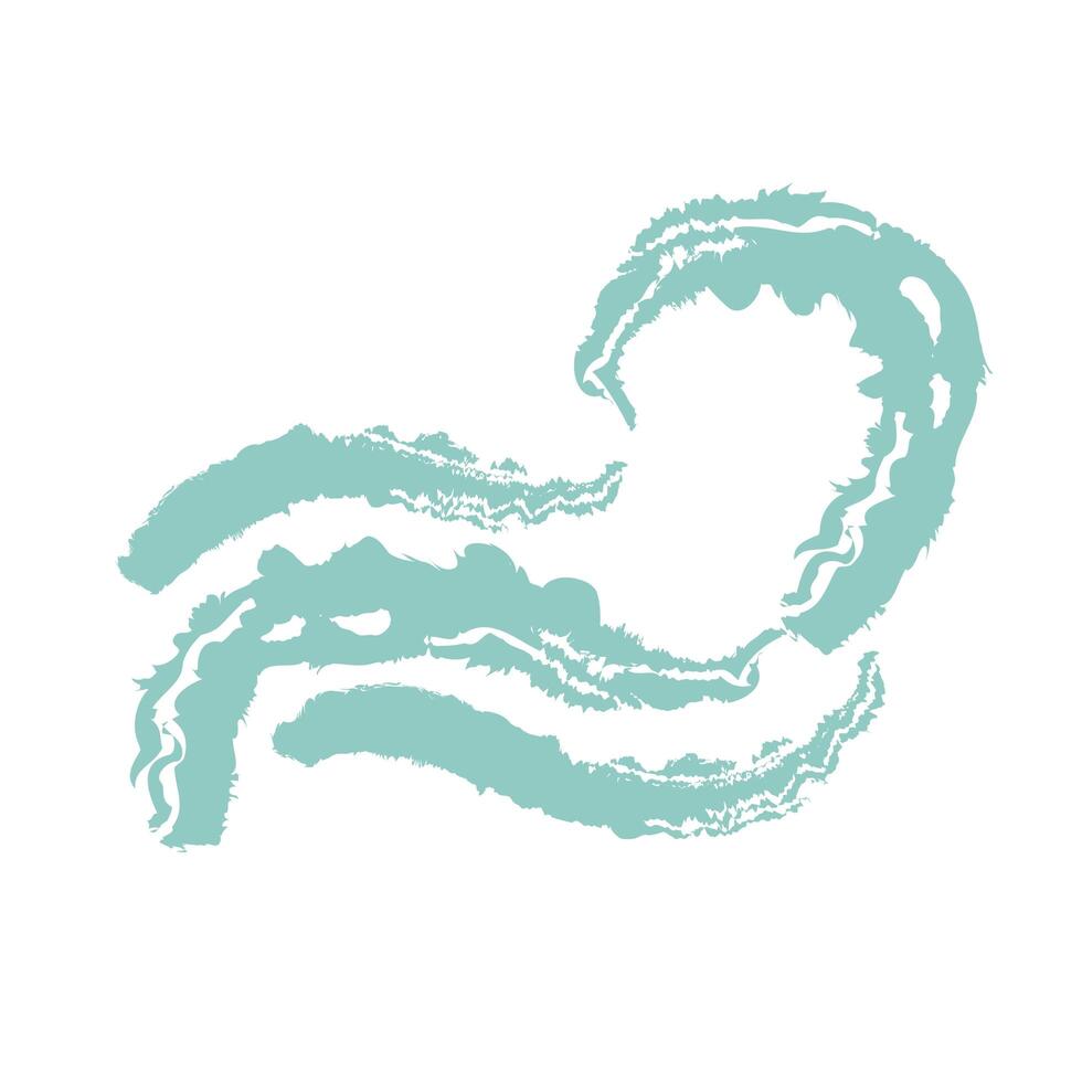blue color wave brush vector