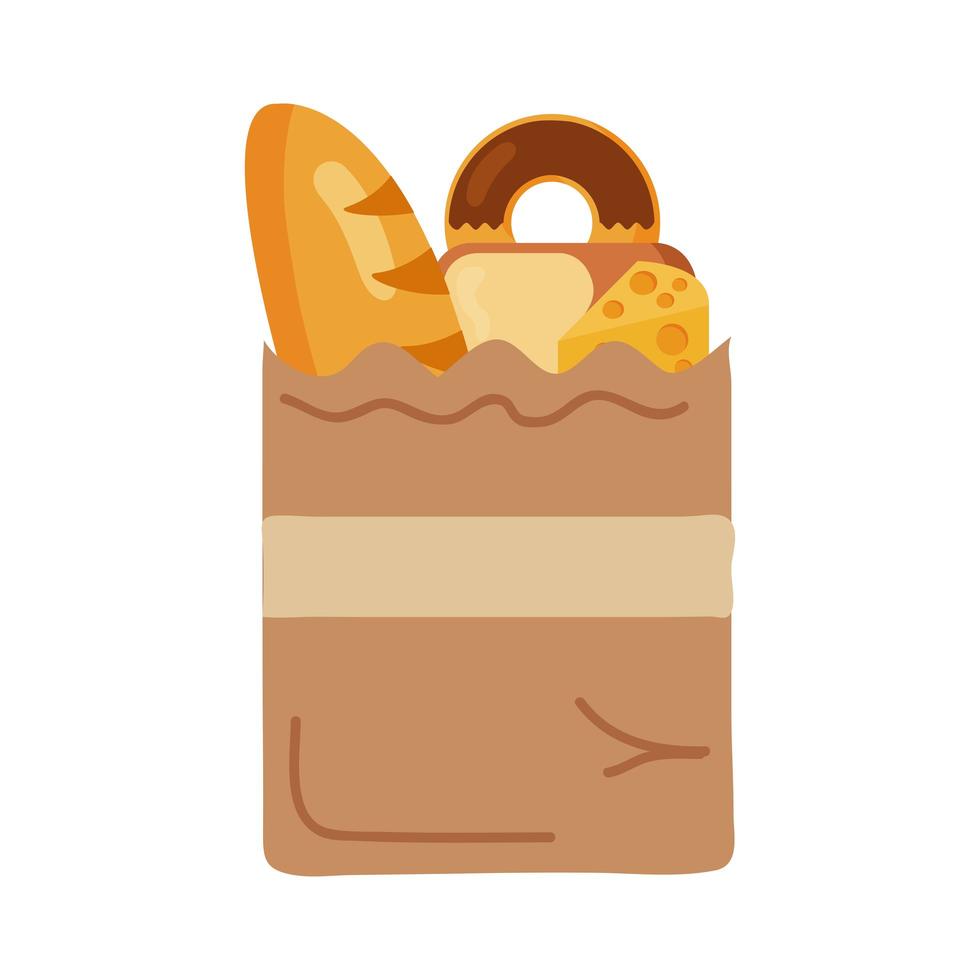 breads in bag vector
