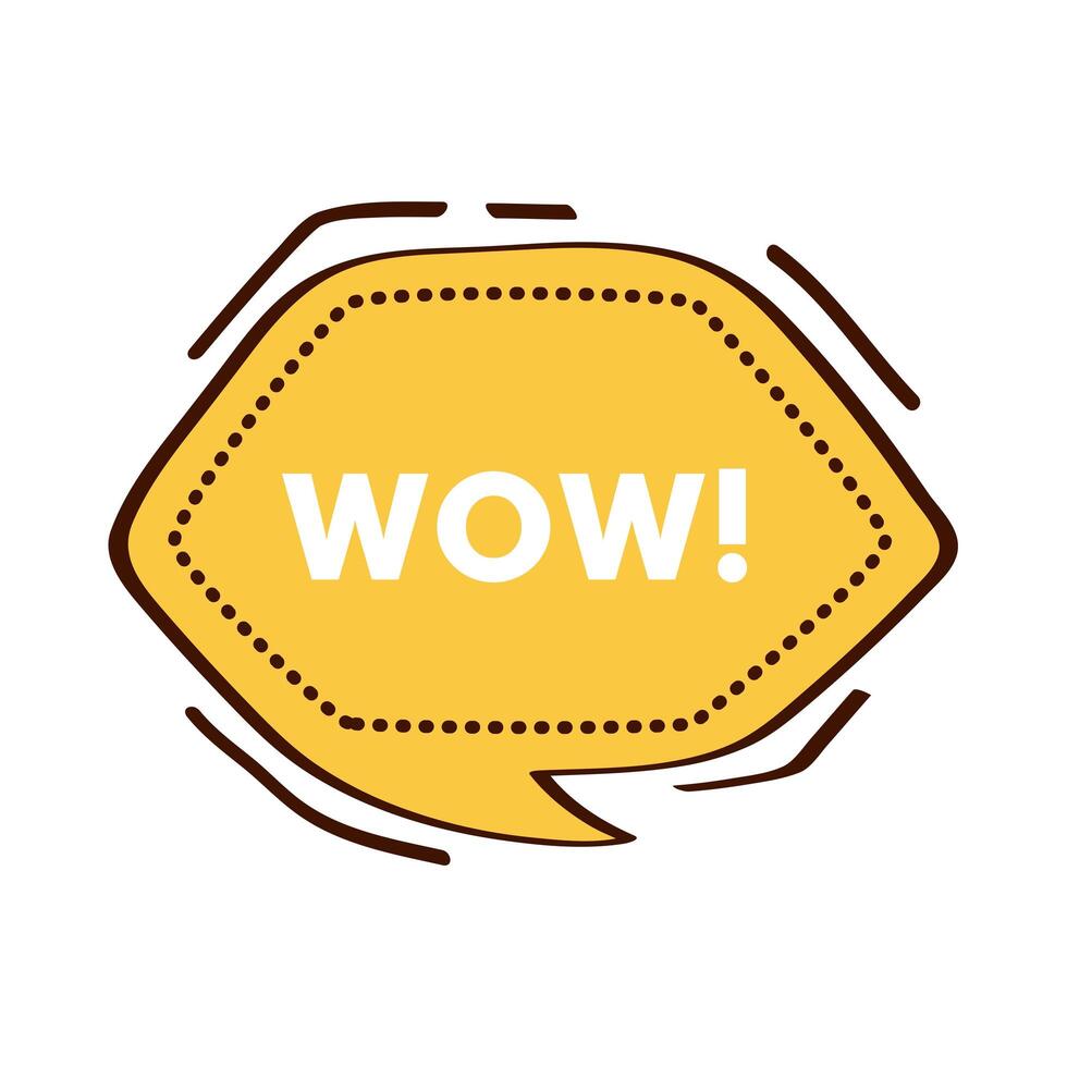 text balloon wow vector
