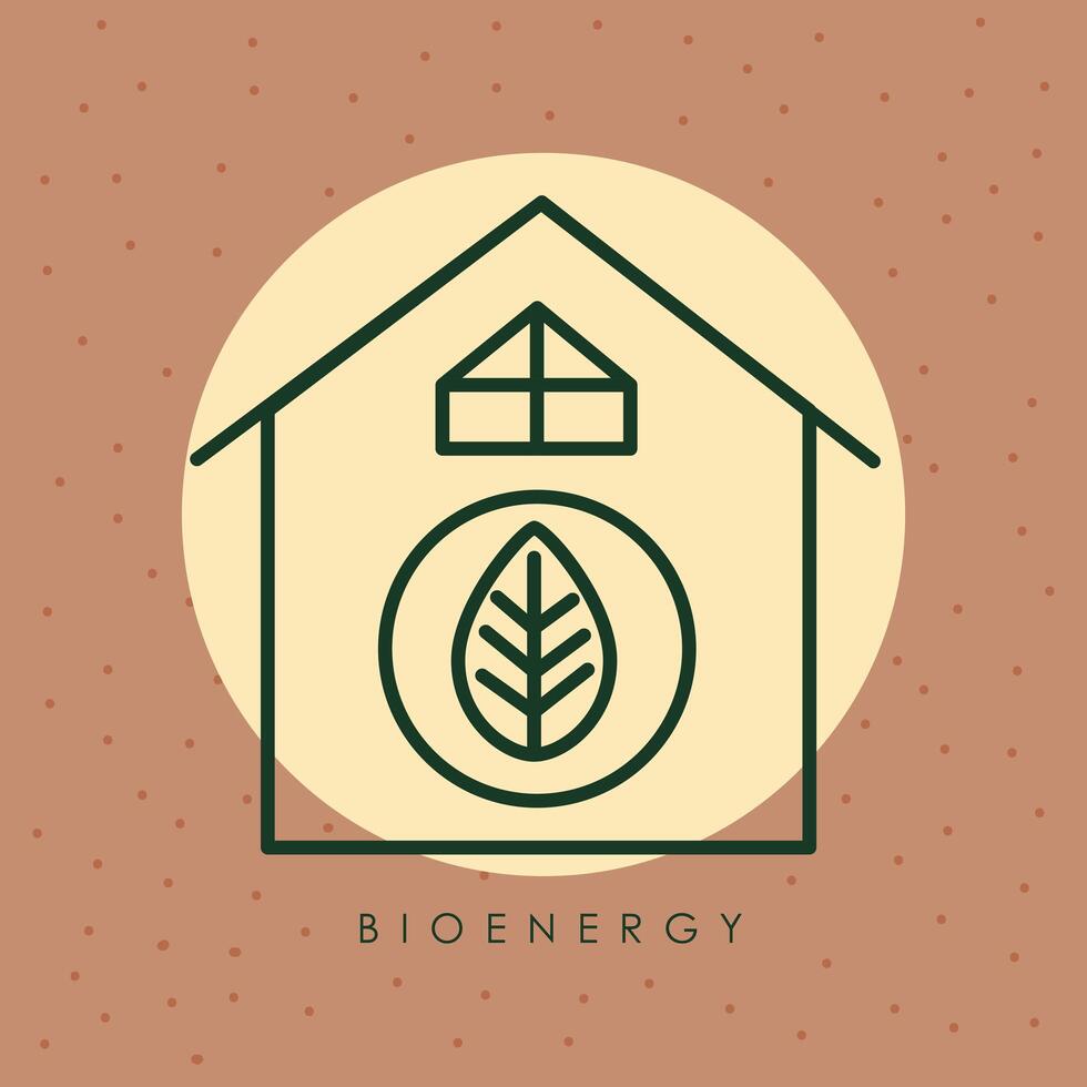 bioenergy leaf in house vector