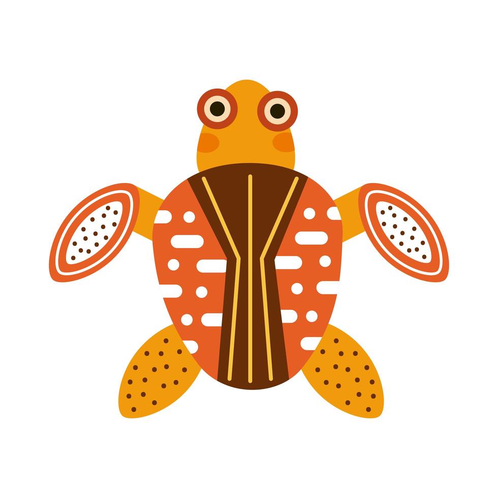 cute tortoise amphibian vector