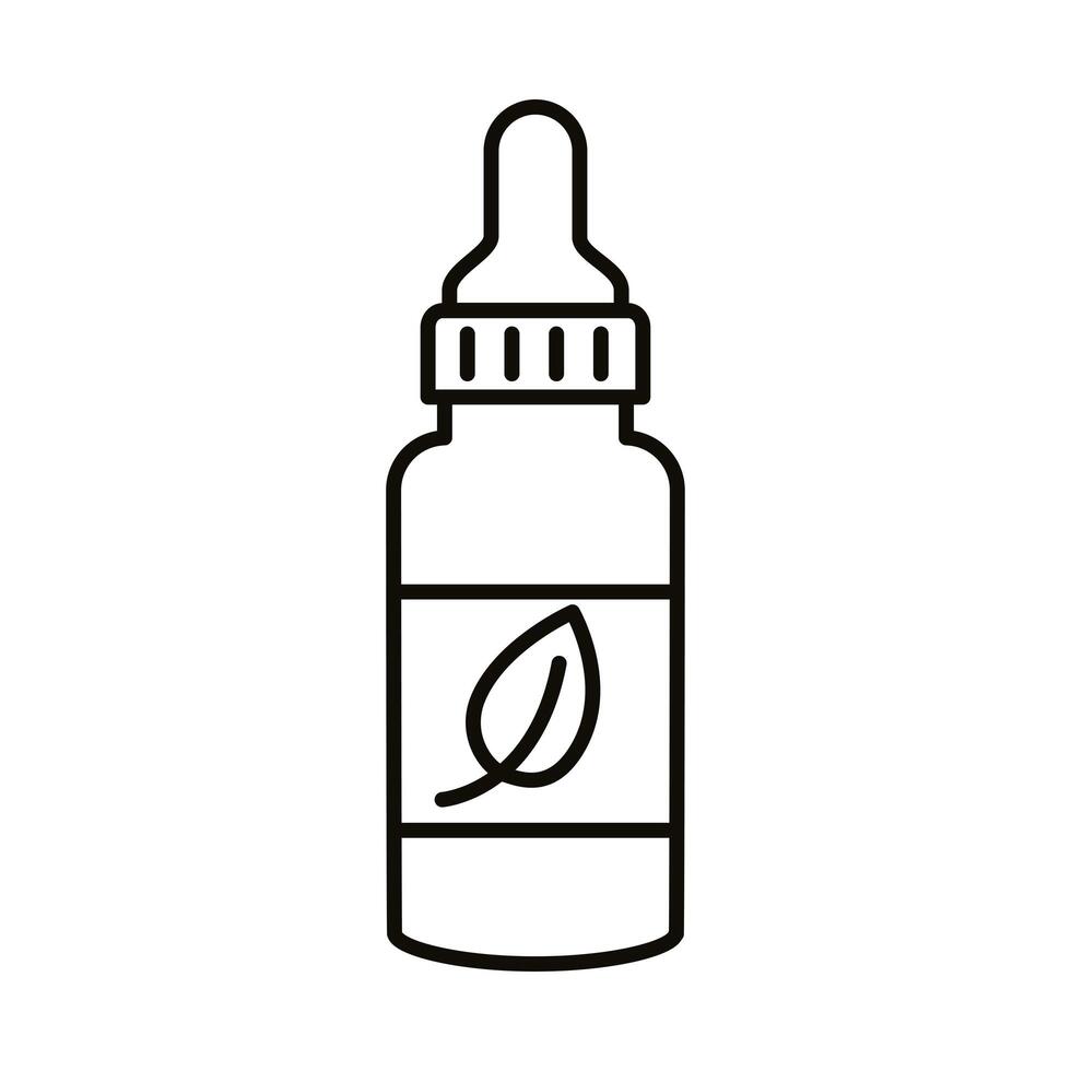 organic cosmetic dropper vector