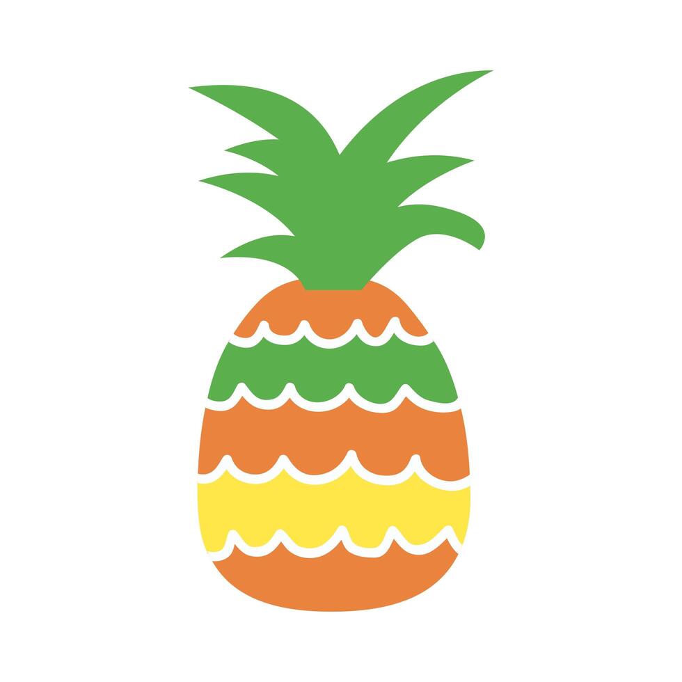 colorful pineapple icon vector