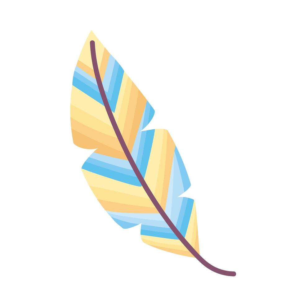 pluma de colores pastel vector