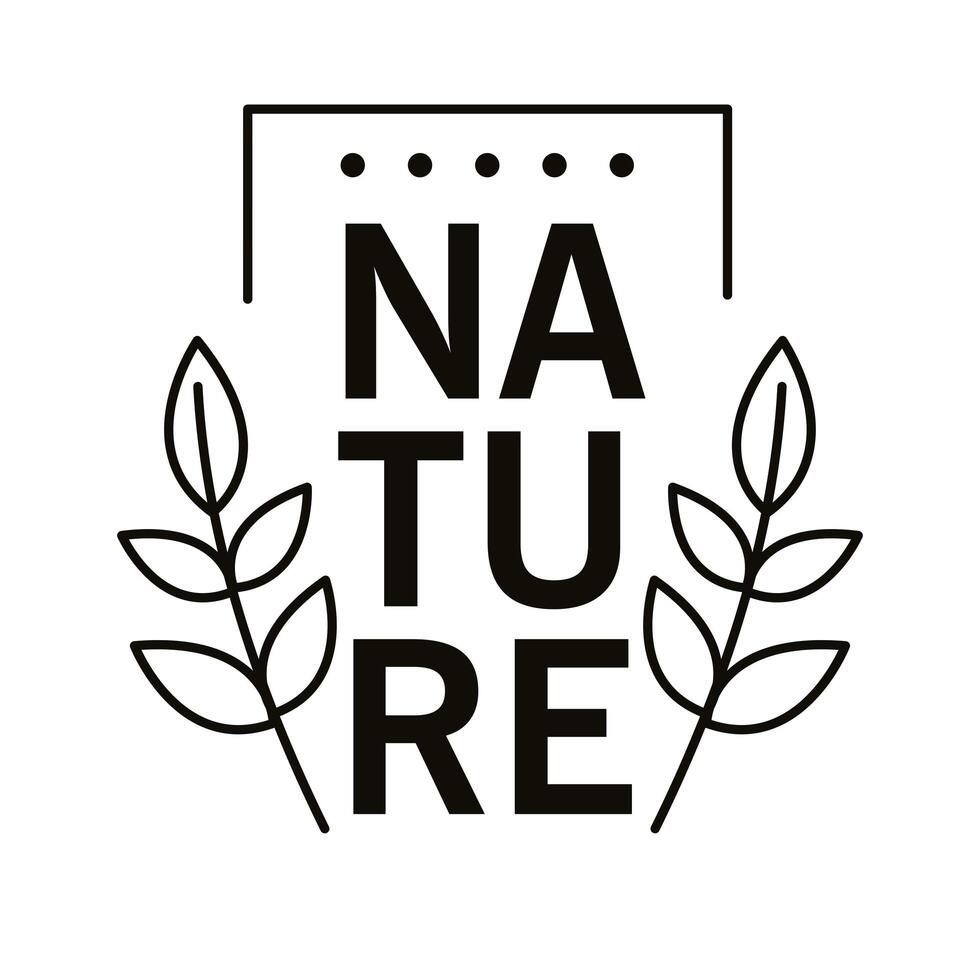 etiqueta de calidad de la naturaleza vector