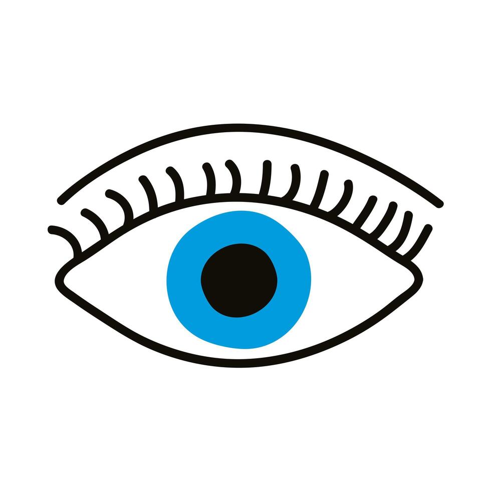 eye doodle style vector