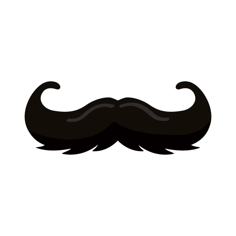 bigote masculino negro vector