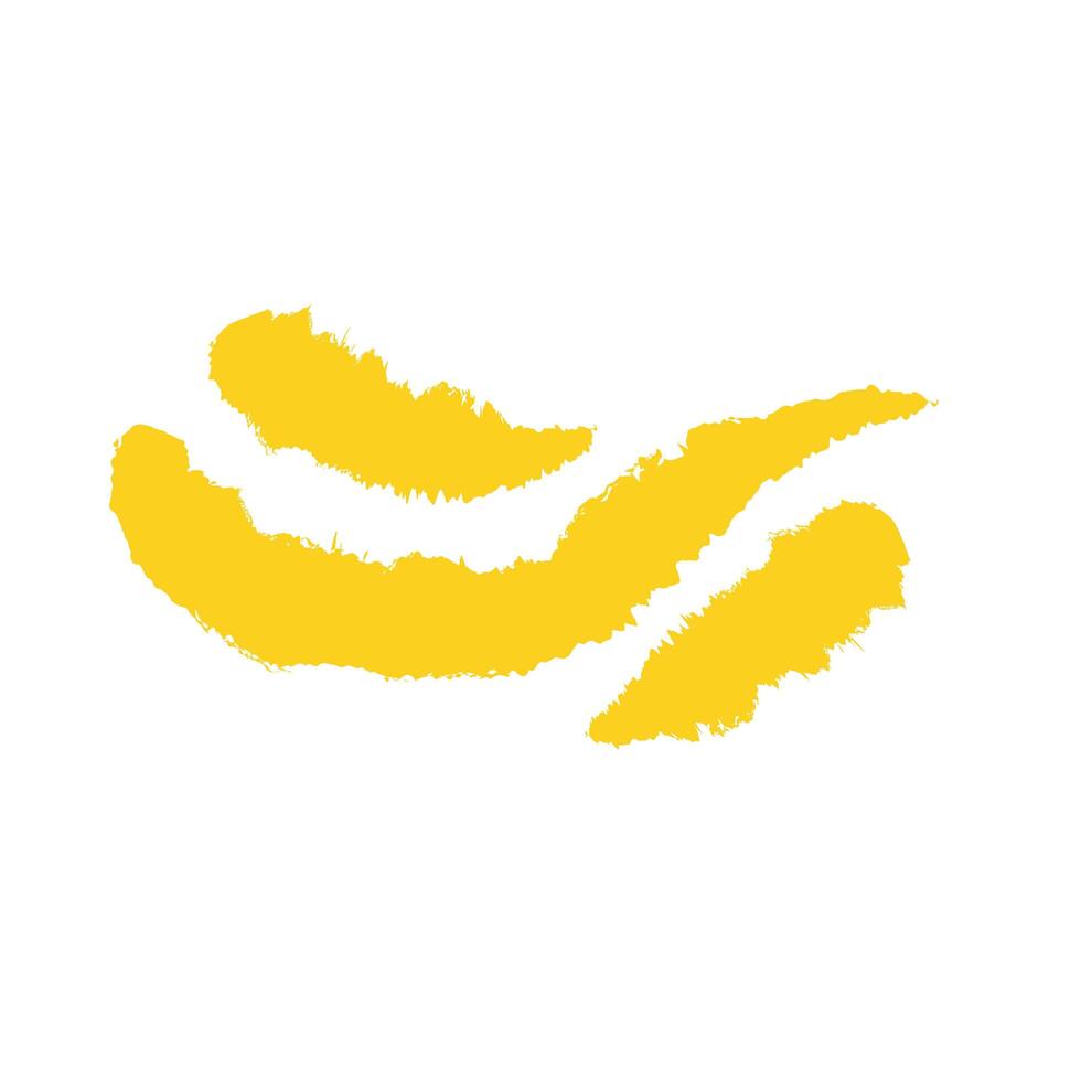 yellow waves brush vector