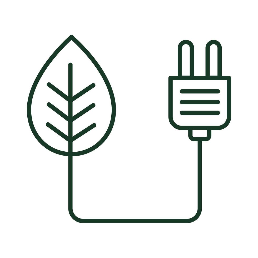 bioenergy plug icon vector