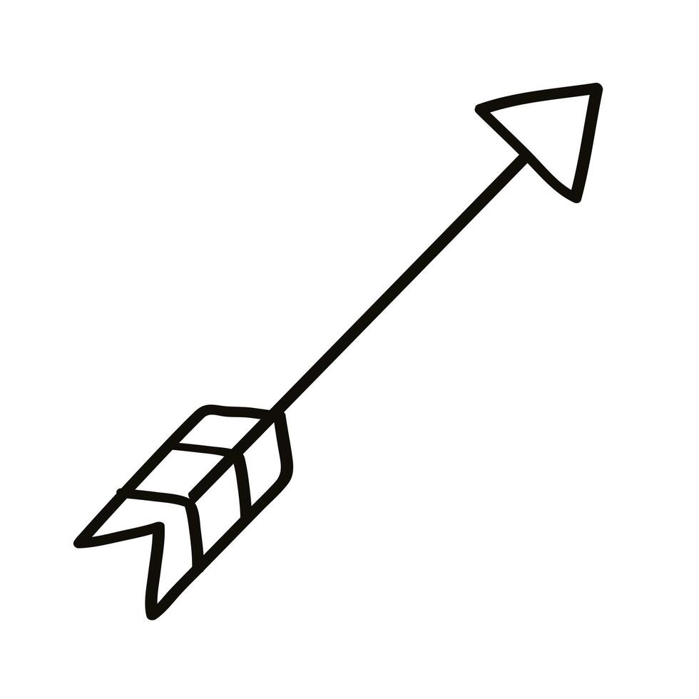arrow hand draw vector