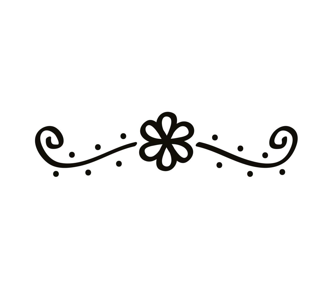 flower frame drawn vector