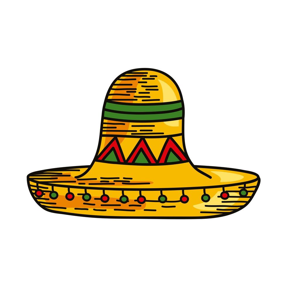 sombrero de mariachi mexicano vector