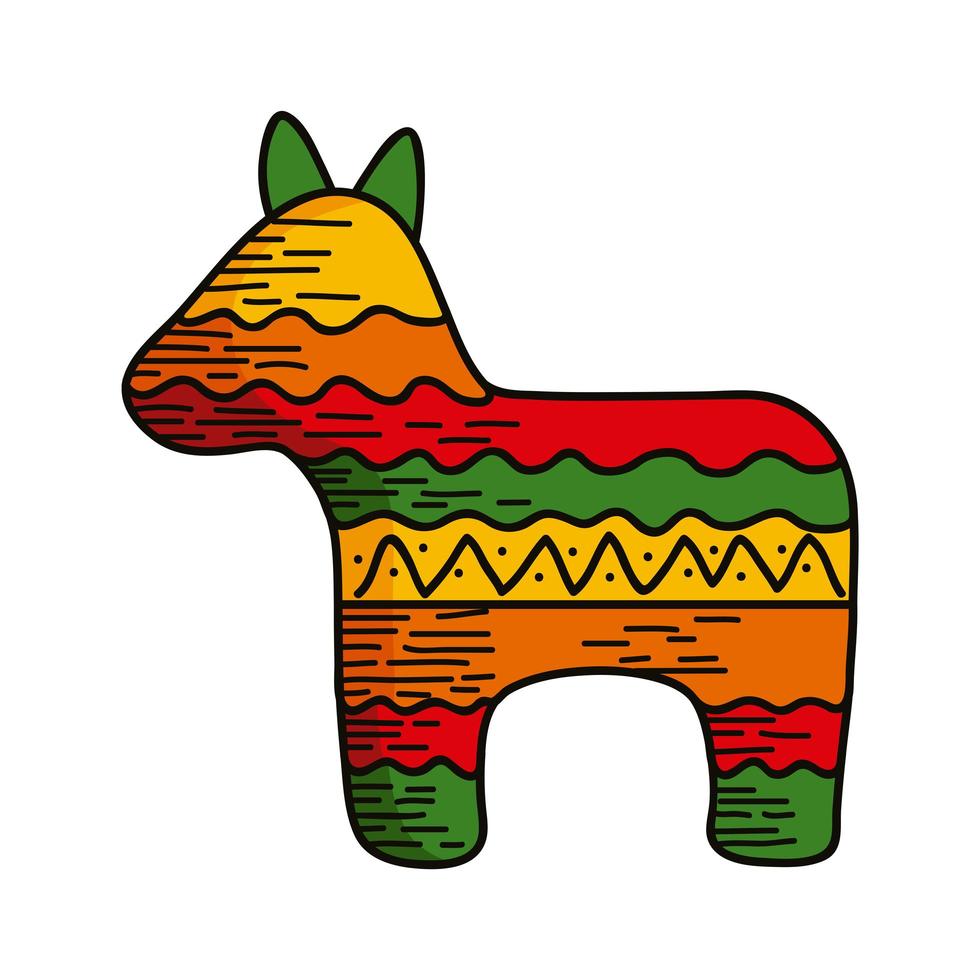 burro piñata mexicana vector